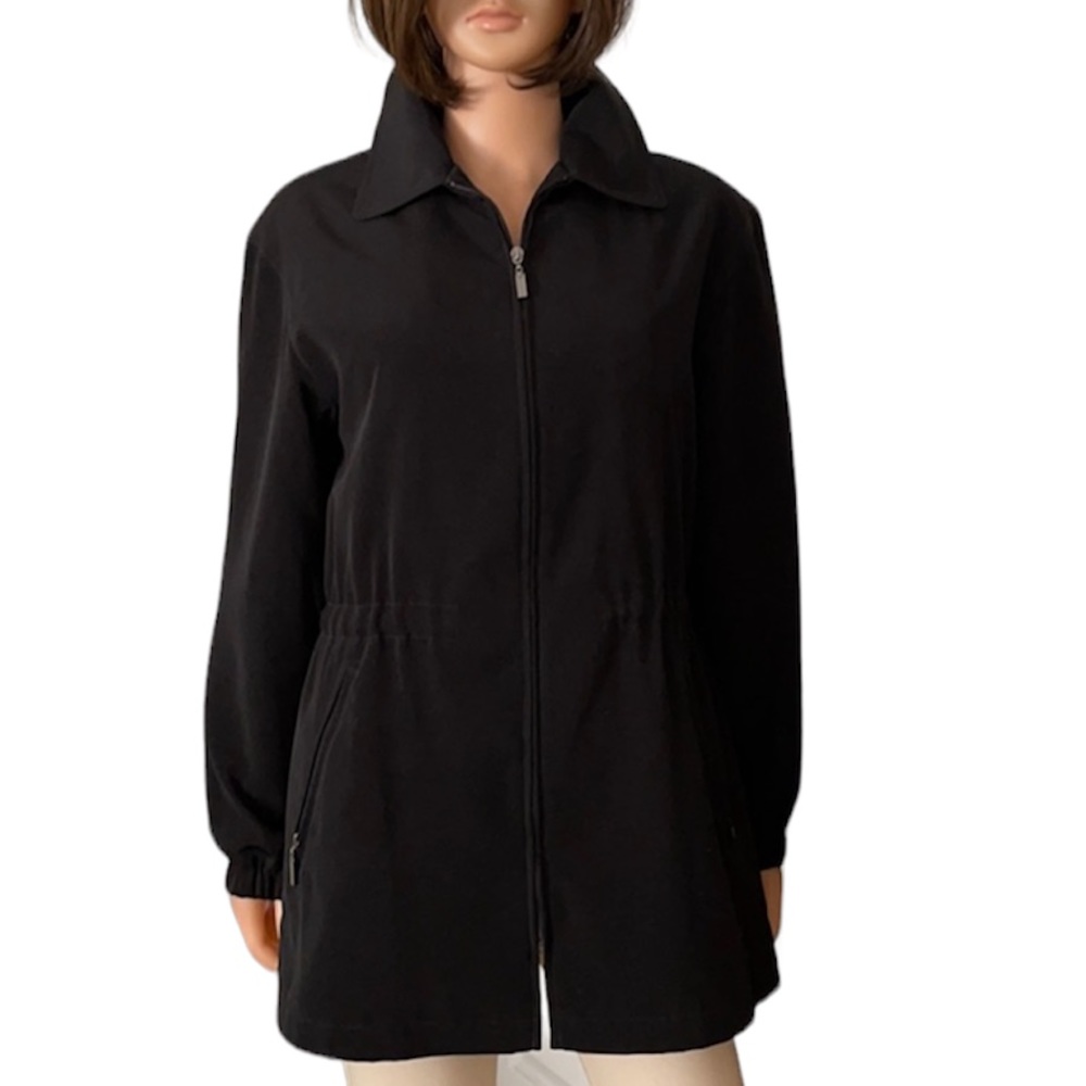 Gallery black detachable hooded jacket